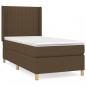 Preview: Boxspringbett mit Matratze Dunkelbraun 90x200 cm Stoff