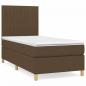 Preview: Boxspringbett mit Matratze Dunkelbraun 90x200 cm Stoff