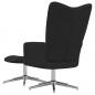 Preview: Relaxsessel mit Hocker Schwarz Samt