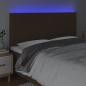 Preview: LED Kopfteil Dunkelbraun 180x5x118/128 cm Stoff