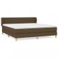 Preview: Boxspringbett mit Matratze Dunkelbraun 180x200 cm Stoff