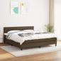 Preview: ARDEBO.de - Boxspringbett mit Matratze Dunkelbraun 160x200 cm Stoff