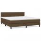 Preview: Boxspringbett mit Matratze Dunkelbraun 180x200 cm Stoff