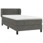 Preview: Boxspringbett mit Matratze Dunkelgrau 80x200 cm Samt