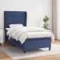 Preview: ARDEBO.de - Boxspringbett mit Matratze Blau 100x200 cm Stoff