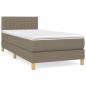 Preview: Boxspringbett mit Matratze Taupe 100x200 cm Stoff