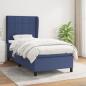 Preview: ARDEBO.de - Boxspringbett mit Matratze Blau 100x200 cm Stoff