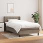 Preview: ARDEBO.de - Boxspringbett mit Matratze Taupe 100x200 cm Stoff