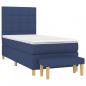 Preview: Boxspringbett mit Matratze Blau 100x200 cm Stoff