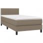 Preview: Boxspringbett mit Matratze Taupe 100x200 cm Stoff