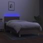 Preview: Boxspringbett mit Matratze & LED Taupe 100x200 cm Stoff