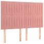 Preview: Kopfteile 4 Stk. Rosa 72x5x78/88 cm Samt