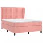 Preview: Boxspringbett mit Matratze Rosa 140x200 cm Samt