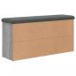 Preview: Schuhbank Grau Sonoma 102x32x50 cm Holzwerkstoff