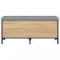 Preview: Sitzbank mit Stauraum Sonoma-Eiche 102x42x45 cm Holzwerkstoff