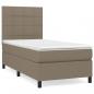 Preview: Boxspringbett mit Matratze Taupe 100x200 cm Stoff