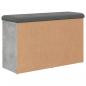 Preview: Schuhbank Betongrau 82x32x50 cm Holzwerkstoff