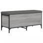 Preview: Sitzbank mit Stauraum Grau Sonoma 102x42x45 cm Holzwerkstoff