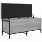 Preview: Sitzbank mit Stauraum Grau Sonoma 102x42x45 cm Holzwerkstoff