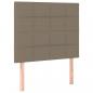 Preview: Boxspringbett mit Matratze & LED Taupe 100x200 cm Stoff