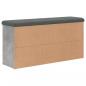 Preview: Schuhbank Betongrau 102x32x50 cm Holzwerkstoff