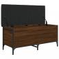 Preview: Sitzbank mit Stauraum Braun Eiche 102x42x45 cm Holzwerkstoff