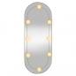 Preview: Wandspiegel mit LED-Leuchten 30x70 cm Glas Oval