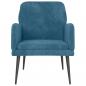 Preview: Sessel Blau 62x79x79 cm Samt