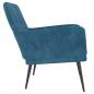 Preview: Sessel Blau 62x79x79 cm Samt