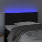 Preview: LED Kopfteil Schwarz 100x5x78/88 cm Samt