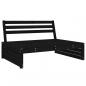 Preview: 2-tlg. Garten-Lounge-Set Schwarz Massivholz Kiefer