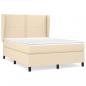 Preview: Boxspringbett mit Matratze Creme 140x200 cm Stoff