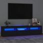 Preview: ARDEBO.de - TV-Schrank mit LED-Leuchten Schwarz 180x35x40 cm