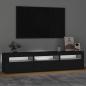 Preview: TV-Schrank mit LED-Leuchten Schwarz 180x35x40 cm