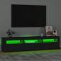 Preview: TV-Schrank mit LED-Leuchten Schwarz 180x35x40 cm