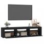 Preview: TV-Schrank mit LED-Leuchten Schwarz 180x35x40 cm