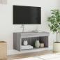 Preview: TV-Schrank mit LED-Leuchten Grau Sonoma 60x30x30 cm