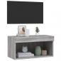 Preview: TV-Schrank mit LED-Leuchten Grau Sonoma 60x30x30 cm