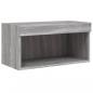 Preview: TV-Schrank mit LED-Leuchten Grau Sonoma 60x30x30 cm