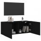 Preview: TV-Wandschrank Schwarz 100x30x41 cm