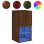 Preview: TV-Schrank mit LED-Leuchten Braun Eichen-Optik 30,5x30x60 cm