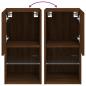 Preview: TV-Schrank mit LED-Leuchten Braun Eichen-Optik 30,5x30x60 cm