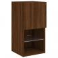 Preview: TV-Schrank mit LED-Leuchten Braun Eichen-Optik 30,5x30x60 cm