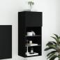 Preview: ARDEBO.de - TV-Schrank mit LED-Leuchten Schwarz 40,5x30x90 cm