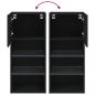 Preview: TV-Schrank mit LED-Leuchten Schwarz 40,5x30x90 cm