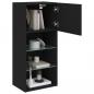 Preview: TV-Schrank mit LED-Leuchten Schwarz 40,5x30x90 cm