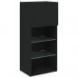 Preview: TV-Schrank mit LED-Leuchten Schwarz 40,5x30x90 cm