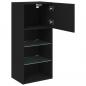 Preview: TV-Schrank mit LED-Leuchten Schwarz 40,5x30x90 cm