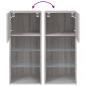 Preview: TV-Schrank mit LED-Leuchten Grau Sonoma 40,5x30x90 cm