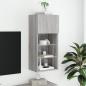 Preview: TV-Schrank mit LED-Leuchten Grau Sonoma 40,5x30x90 cm